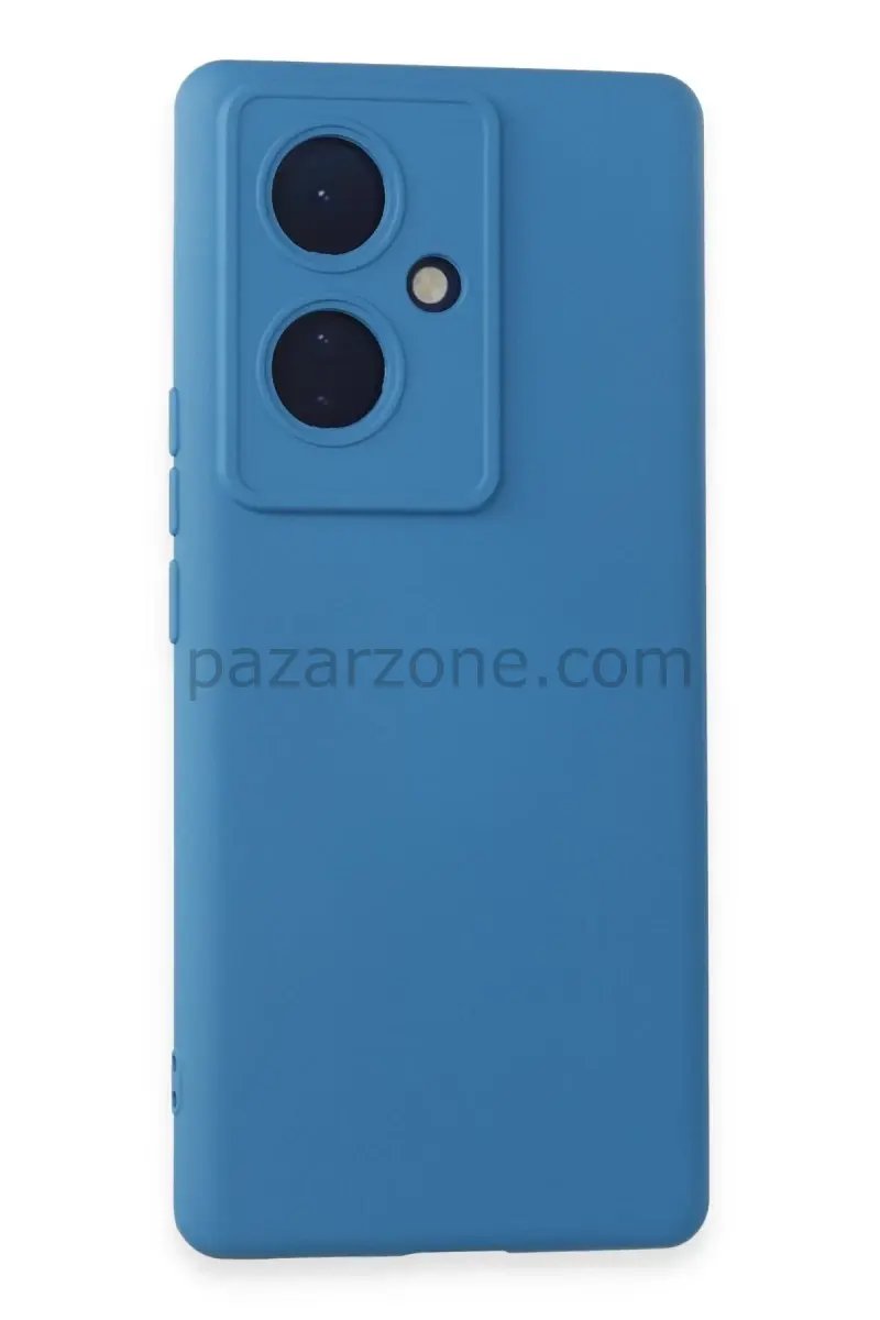 Newface Vivo V29 Lite Kılıf Nano içi Kadife Silikon - Mavi