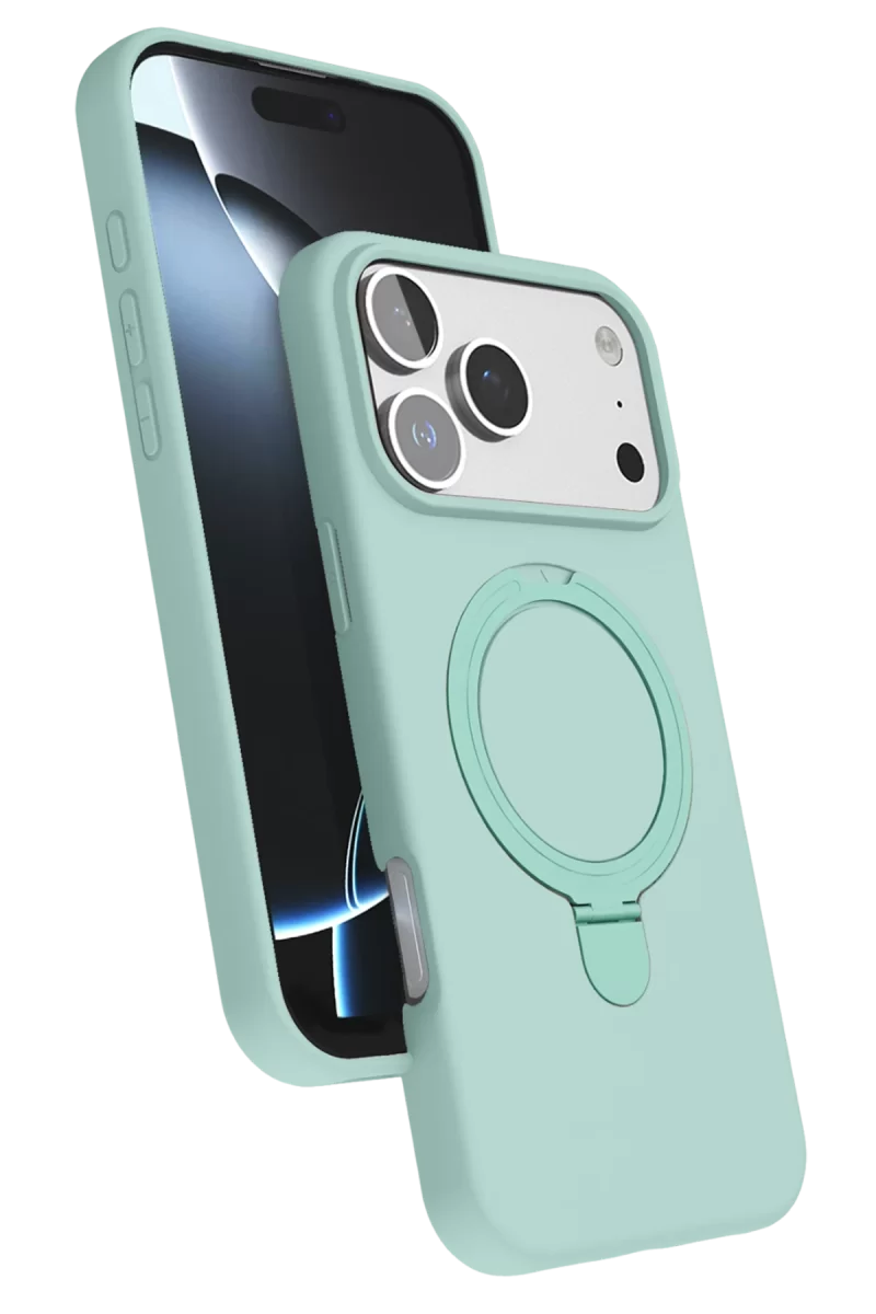 Newface Apple iPhone 17 Pro Regal Magsafe Standlı Kapak - Su Yeşili