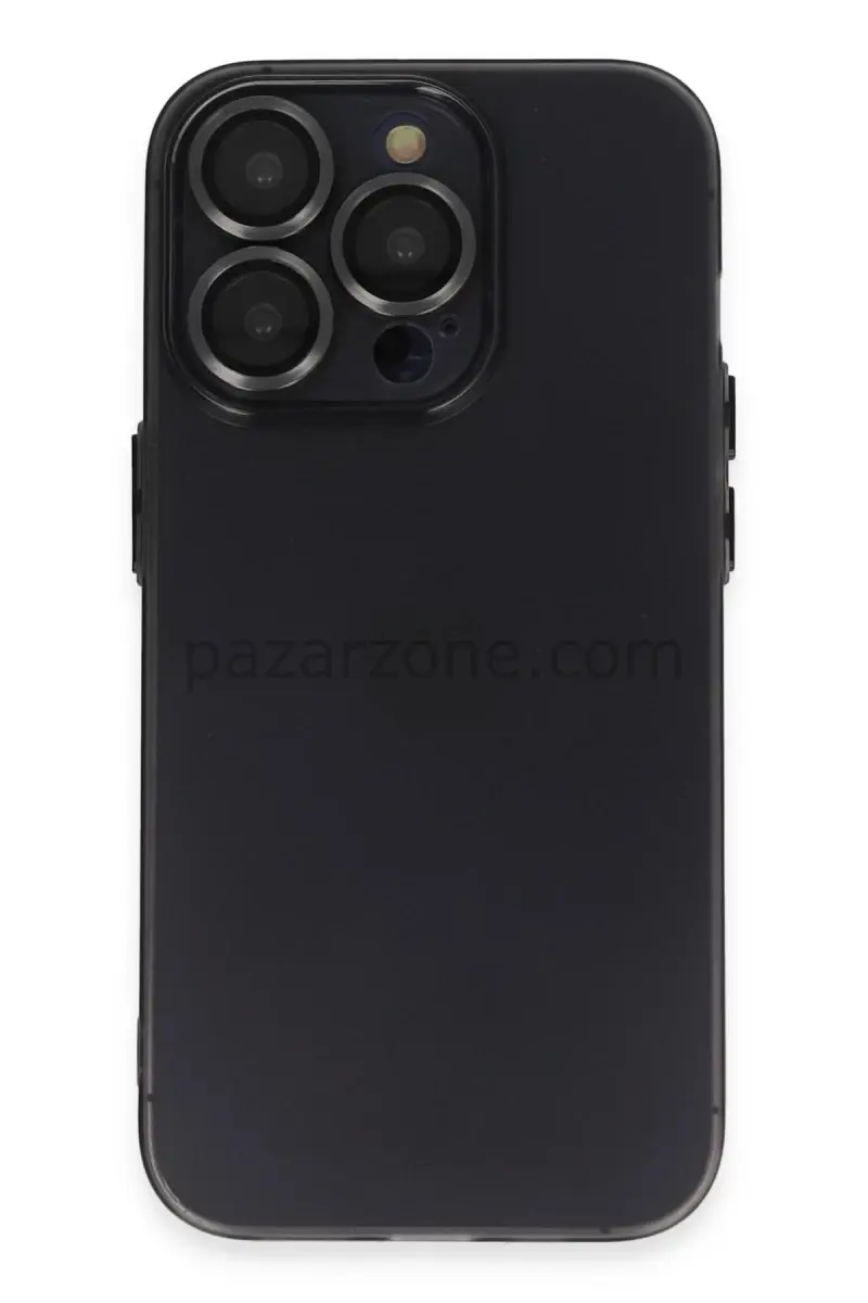 Newface Apple iPhone 13 Pro Max Kılıf Luko Lens Silikon - Siyah