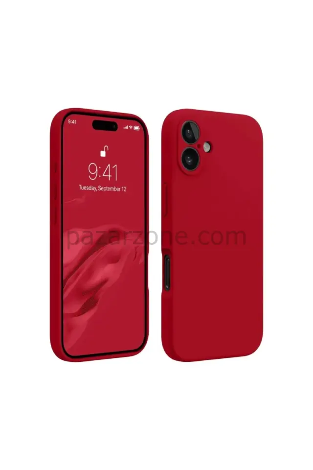 Newface Apple iPhone 16 Plus Kılıf First Silikon - Kırmızı