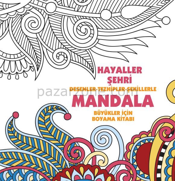 Hayaller Şehri - Mandala (Büyükler İçin Boyama)