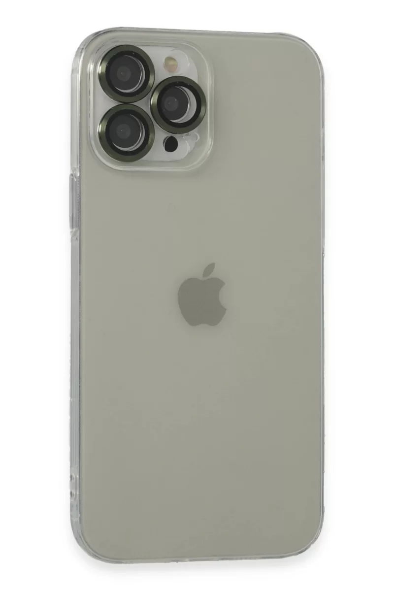 Newface Apple iPhone 13 Pro Max Kılıf Luko Lens Silikon - Yeşil