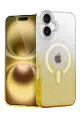 Newface Apple iPhone 16 Plus Pummel Shiny Magsafe Kapak - Gold