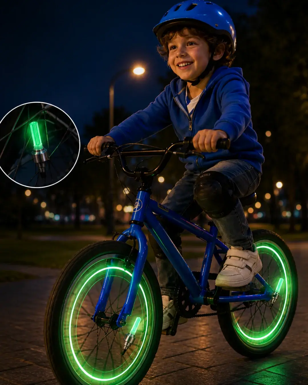 Araç Sibop LED Işığı 2li Set Bisiklet Motosiklet Jant Lambası