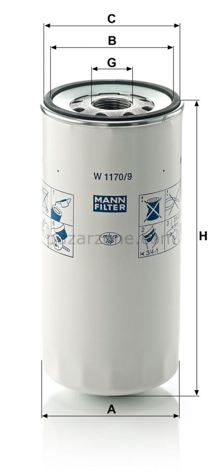Yağ Filtresi W 1170/9