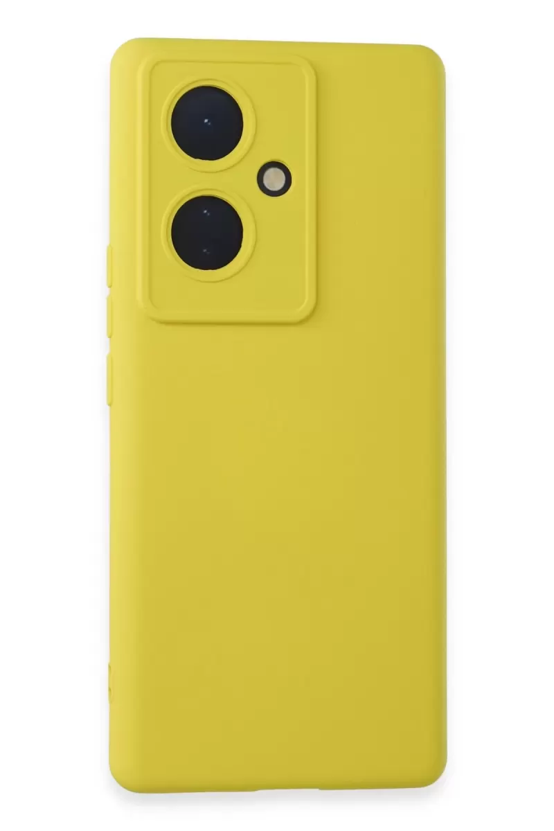 Newface Vivo V29 Lite Kılıf Nano içi Kadife Silikon - Sarı