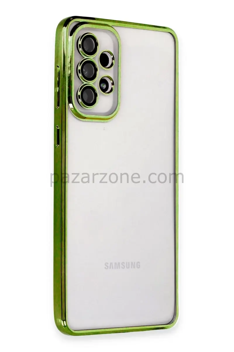 Newface Samsung Galaxy A33 5G Kılıf Razer Lensli Silikon - Yeşil