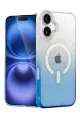 Newface Apple iPhone 16 Plus Pummel Shiny Magsafe Kapak - Mavi