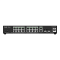 RUIJIE REYEE RG-ES220GS-P 20Port, 16 Port Gigabit PoE, 250W, 2 Port Gİgabit Uplink, 2 Port SFP,  Colud Yönetilebilir Switch  Metal Kasa