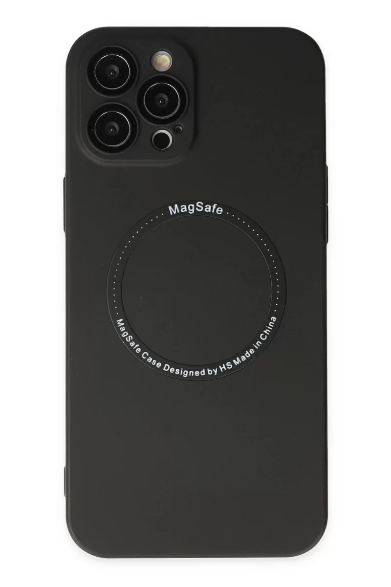 Newface Apple iPhone 12 Pro Kılıf Jack Magneticsafe Lens Silikon - Siyah