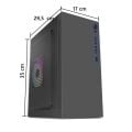 AZTECH AZTB02600 TITAN 600W SİYAH USB 2.0 MİCRO ATX KASA