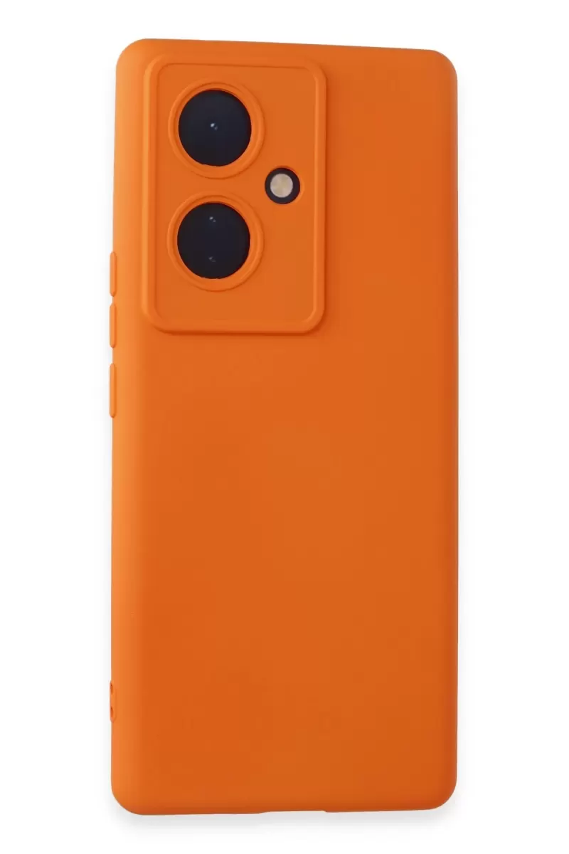 Newface Vivo V29 Lite Kılıf Nano içi Kadife Silikon - Turuncu