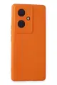 Newface Vivo V29 Lite Kılıf Nano içi Kadife Silikon - Turuncu