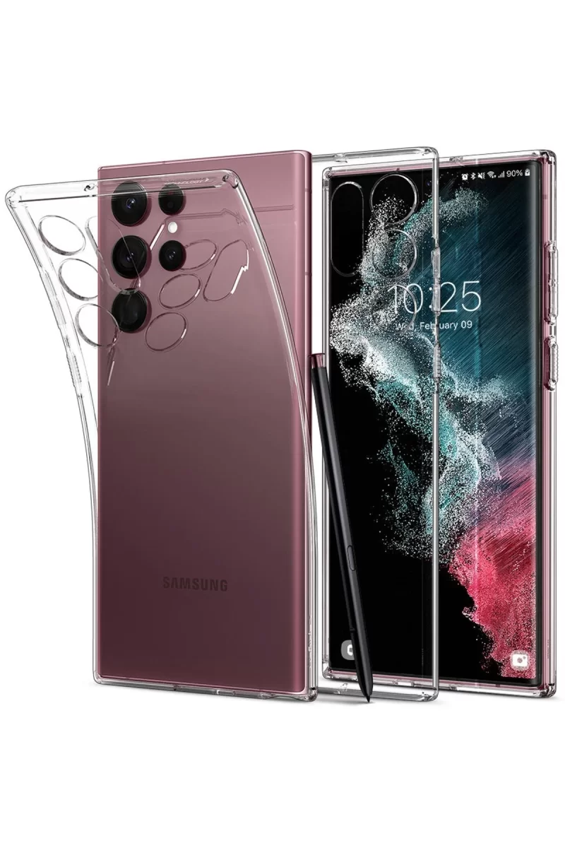 Newface Samsung Galaxy S22 Ultra Kılıf Lüx Şeffaf Silikon