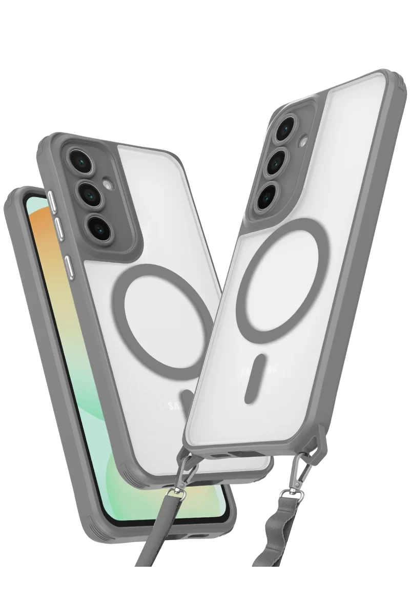 Newface Samsung Galaxy S25 Kılıf Enka Magsafe Silikon Kılıf - Titan Gri