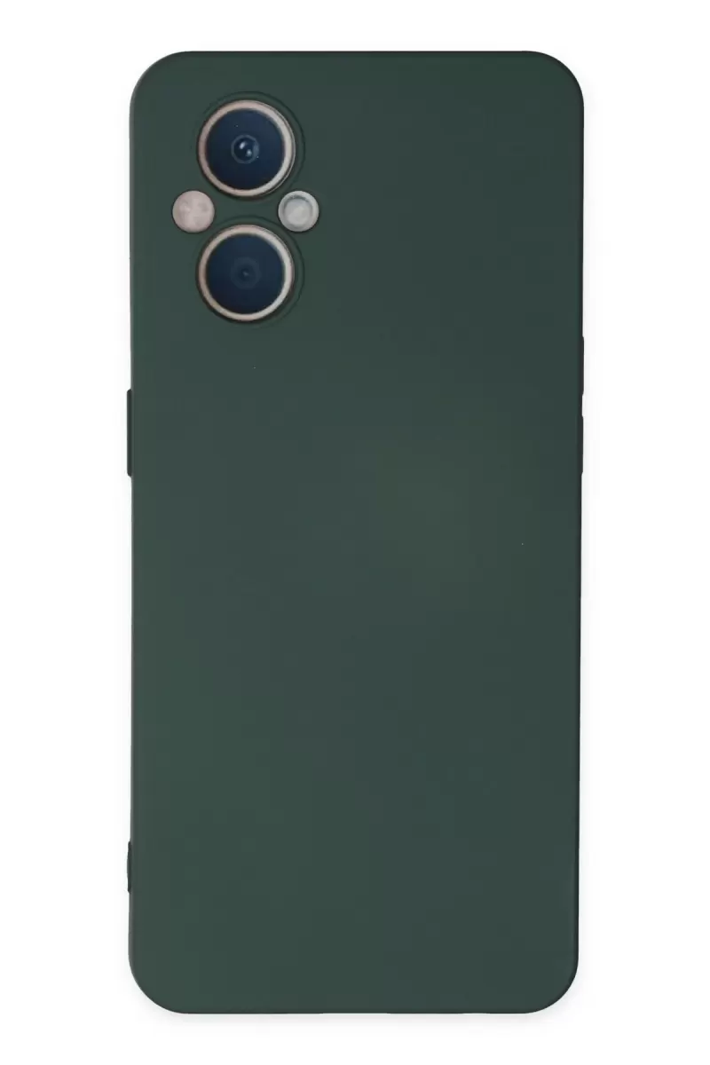 Newface Oppo Reno 7 Lite Kılıf Nano içi Kadife Silikon - Koyu Yeşil