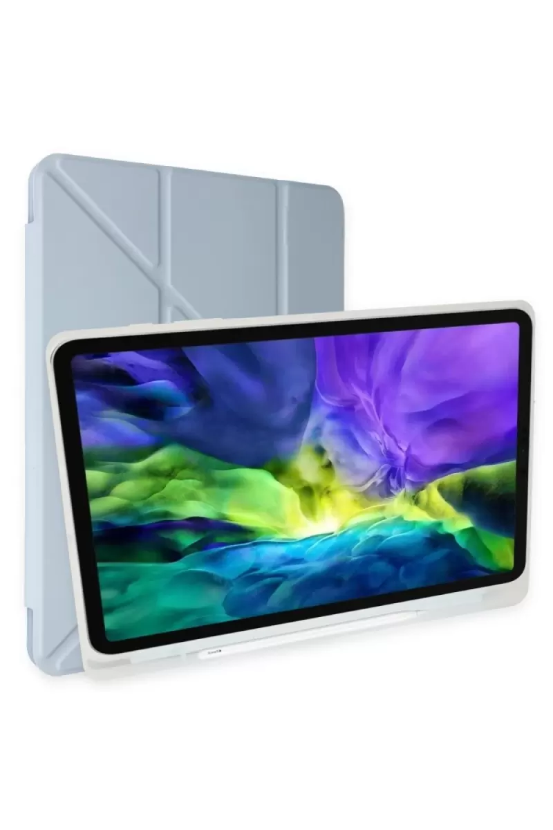 Newface Huawei MatePad SE Kılıf Kalemlikli Mars Tablet Kılıfı - Mavi