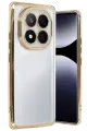 Newface Xiaomi Redmi Note 14 Pro Plus Kılıf Razer Lensli Silikon - Gold