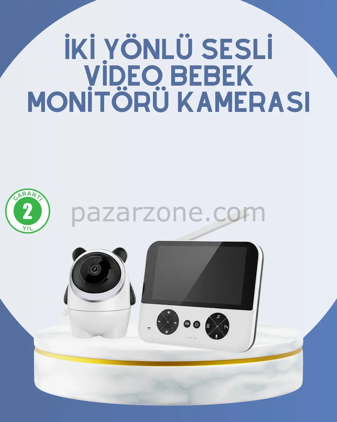 Kablosuz Bebek Monitörü 720P Görüntü ve Geniş Ekran