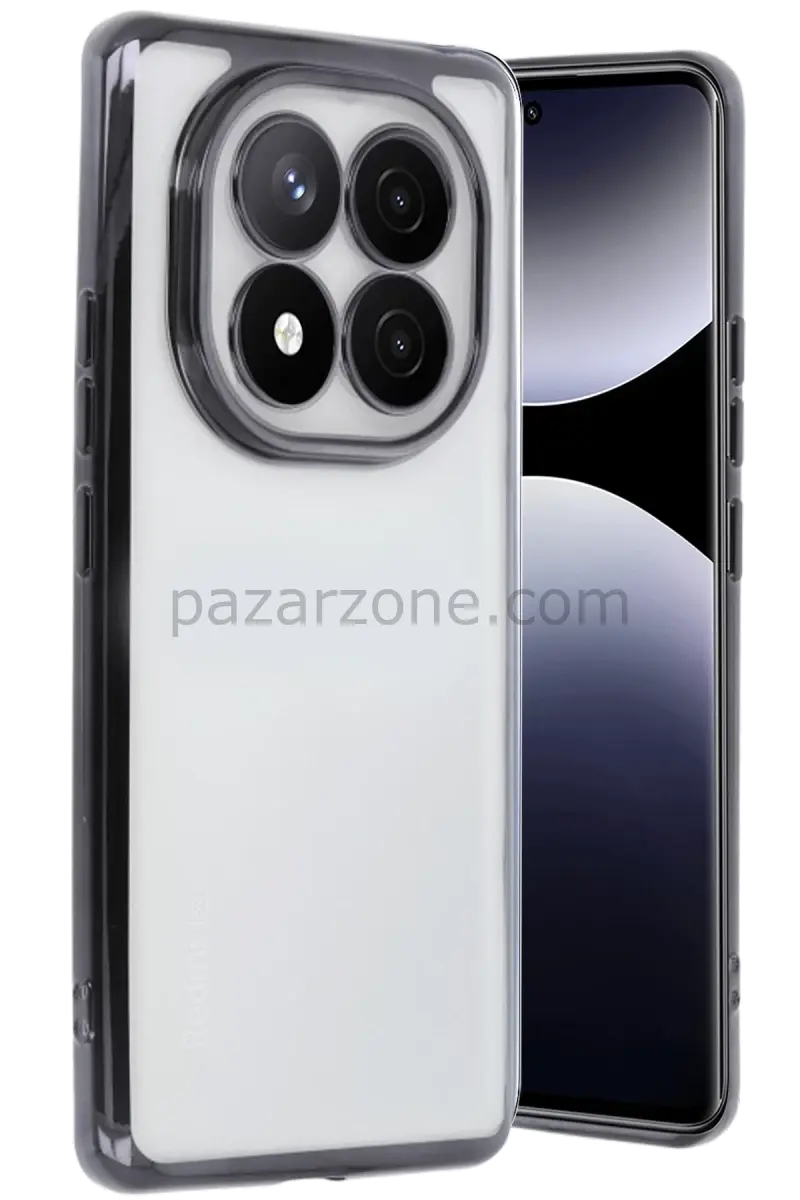 Newface Xiaomi Redmi Note 14 Pro Plus Kılıf Razer Lensli Silikon - Siyah