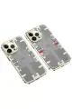 Newface Apple iPhone 13 Pro Max Kılıf Mekanik Bumper Kapak - Gold