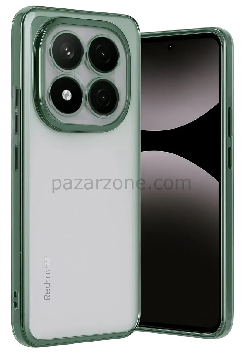 Newface Xiaomi Redmi Note 14 Pro Plus Kılıf Razer Lensli Silikon - Yeşil
