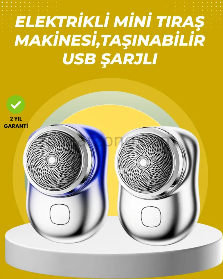 Taşınabilir, cep boyunda, şarjlı elektrikli tıraş makinesi
