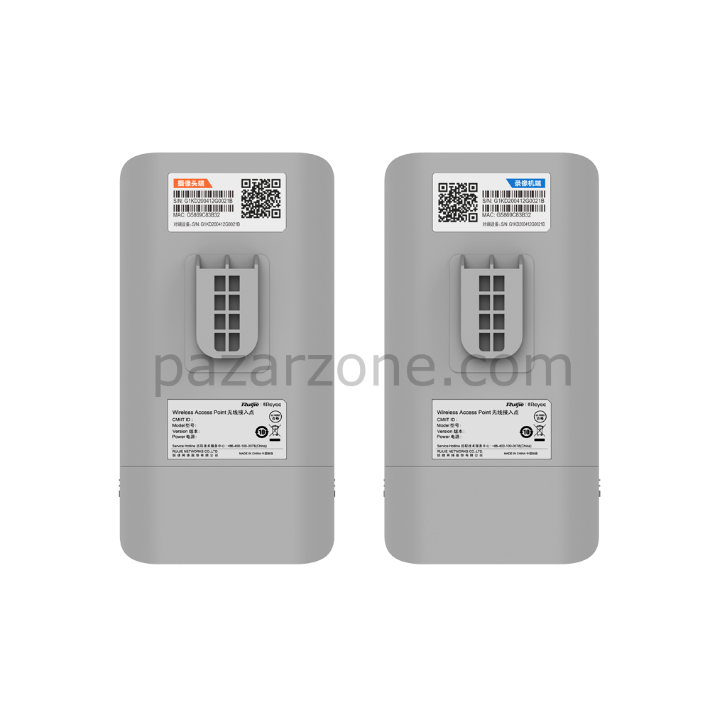 RUIJIE Reyee RG-EST310-V2, 1Port, 867Mbps, 5Ghz, Pasif PoE, Dış Ortam, Noktadan Noktaya PTP-PTMP, Acces Point, Kutu İçeriği 2 Adet, (1km)
