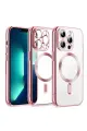 Newface Apple iPhone 12 Pro Kılıf Kross Magneticsafe Kapak - Rose