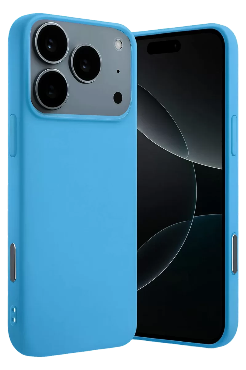 Newface Apple iPhone 17 Pro Nano içi Kadife Silikon - Mavi