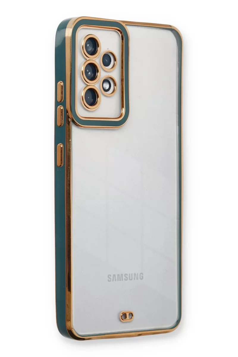 Newface Samsung Galaxy A33 5G Kılıf Liva Lens Silikon - Yeşil