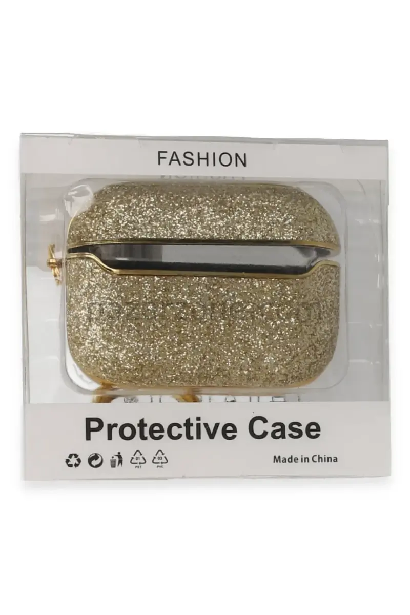 Newface Apple Airpods Pro 2 (2.nesil) Spell Simli Kılıf - Gold