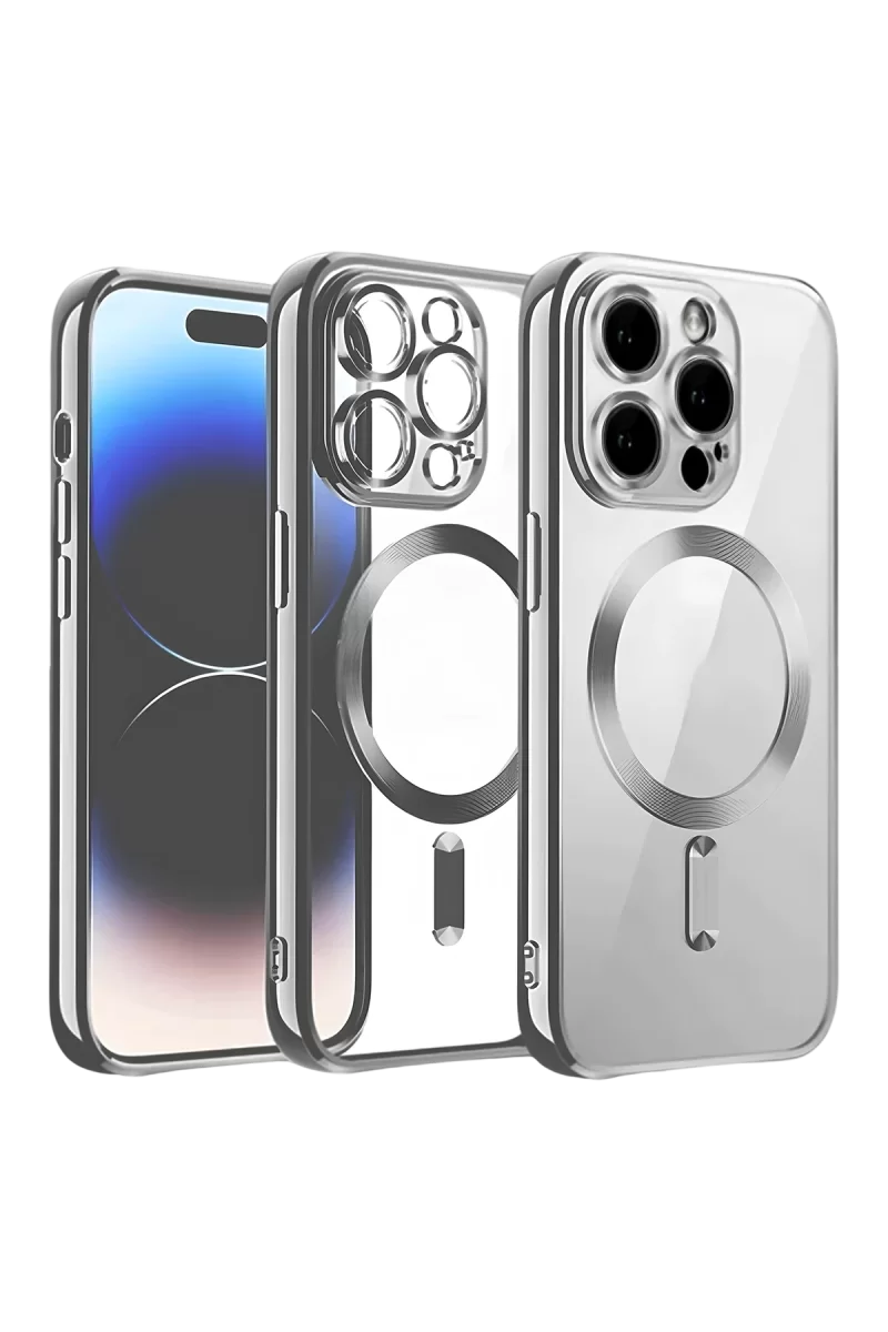 Newface Apple iPhone 12 Pro Kılıf Kross Magneticsafe Kapak - Titan Gri