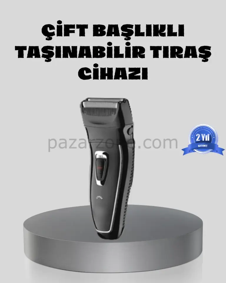 Erkek Tıraş Makinesi Kablosuz Kuru Tıraş Folyo Başlık Yıkanabilir Gövde