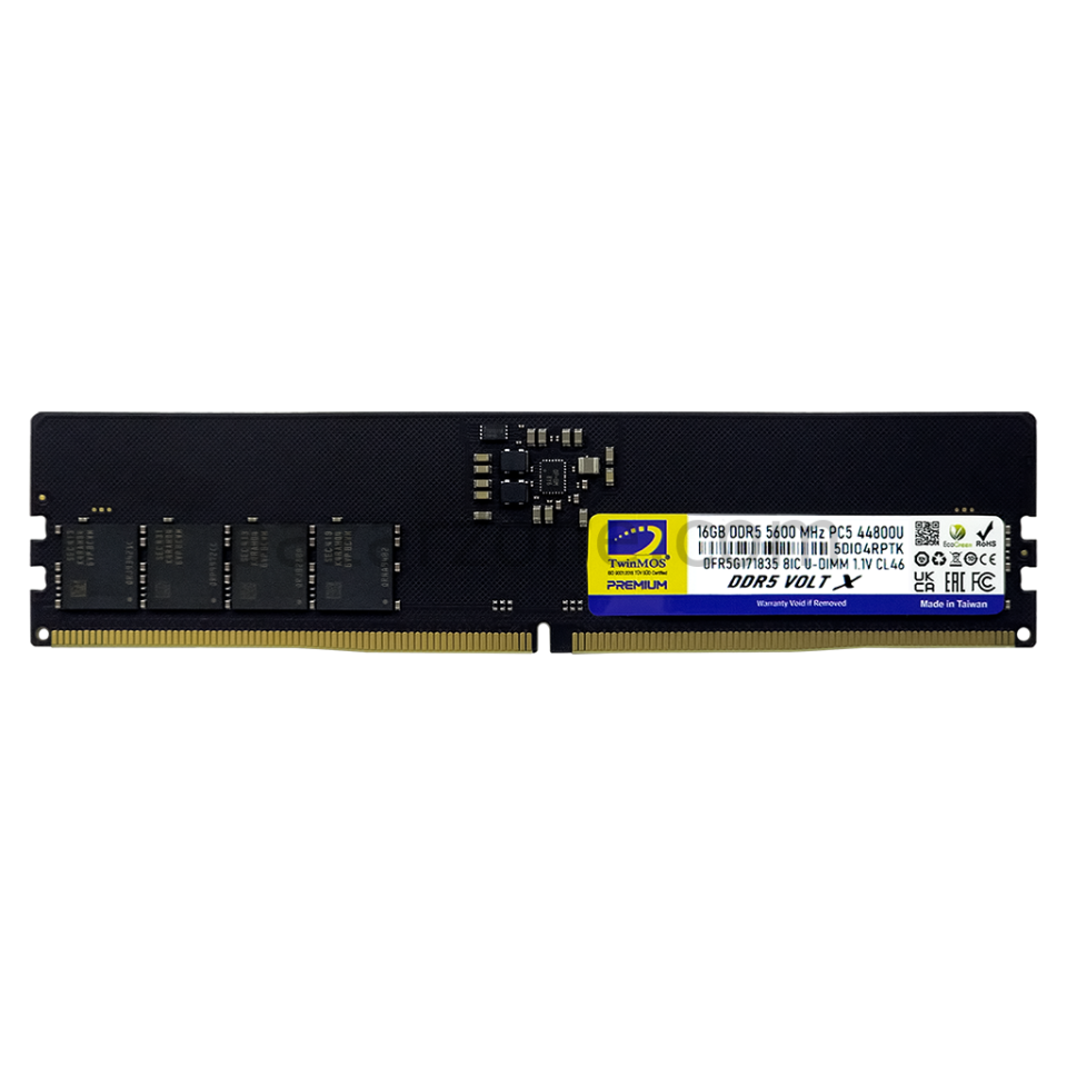 TwinMOS TMD516GB5600U46WO, VoltX, 16GB, DDR5,  5600MHz, CL46, 1.1V Desktop Ram