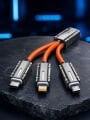 USB Type-C, Lightning ve Micro USB Uyumlu 3'ü 1 Arada Hızlı Şarj Kablosu