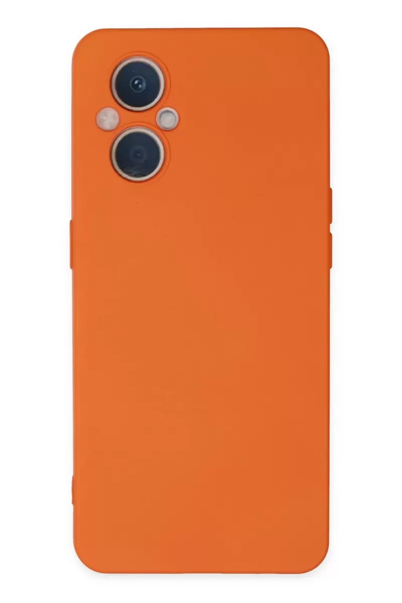 Newface Oppo Reno 7 Lite Kılıf Nano içi Kadife Silikon - Turuncu