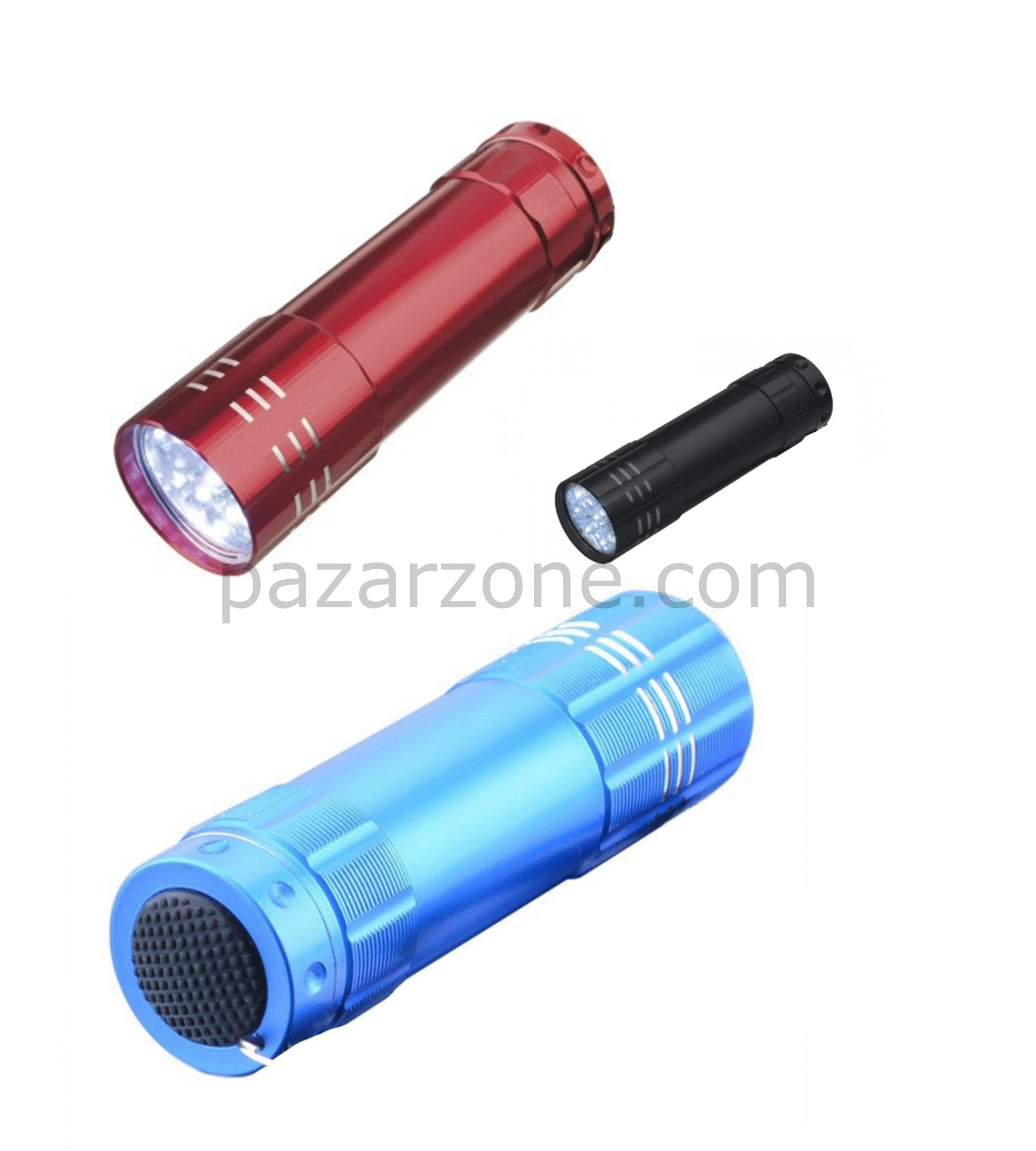 3 Adet 9 Ledli Metal Mini El Fener