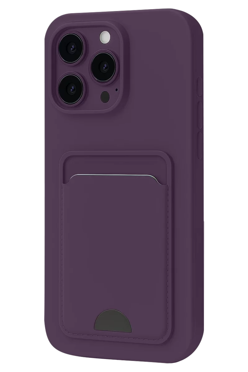 Newface Apple iPhone 16 Plus Kılıf Kelvin Kartvizitli Silikon - Derin Mor
