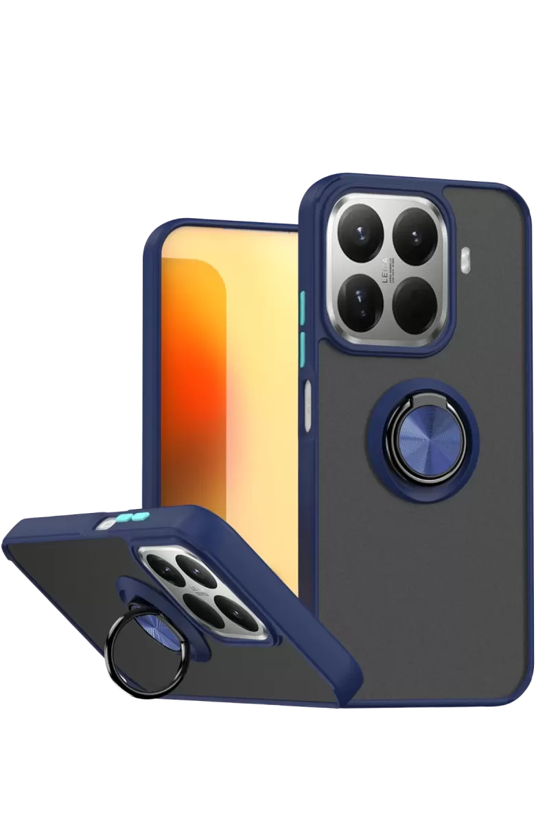 Newface Xiaomi Mi 15T Pro Montreal Yüzüklü Silikon Kapak - Lacivert