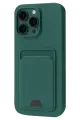 Newface Apple iPhone 16 Plus Kılıf Kelvin Kartvizitli Silikon - Koyu Yeşil
