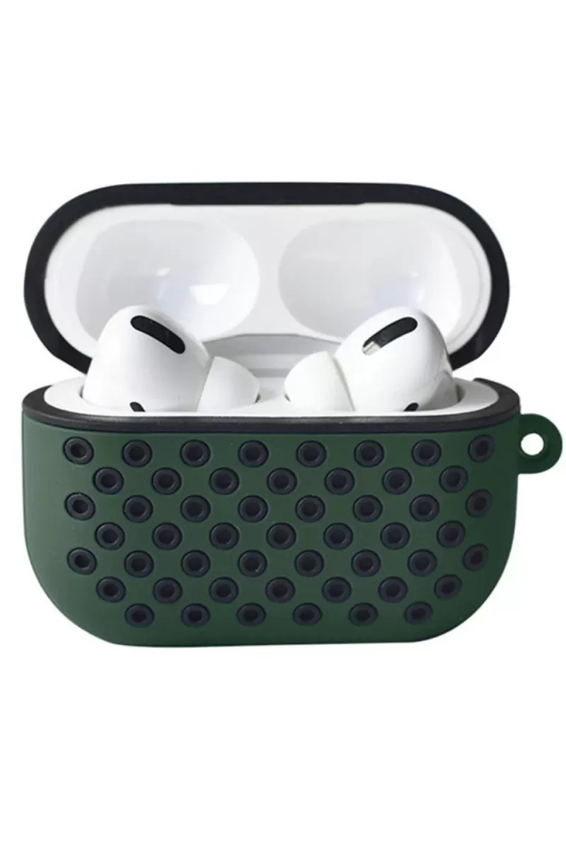 Newface Apple Airpods Pro 2 (2.nesil) Spor Delikli Kılıf - Haki Yeşil-Siyah