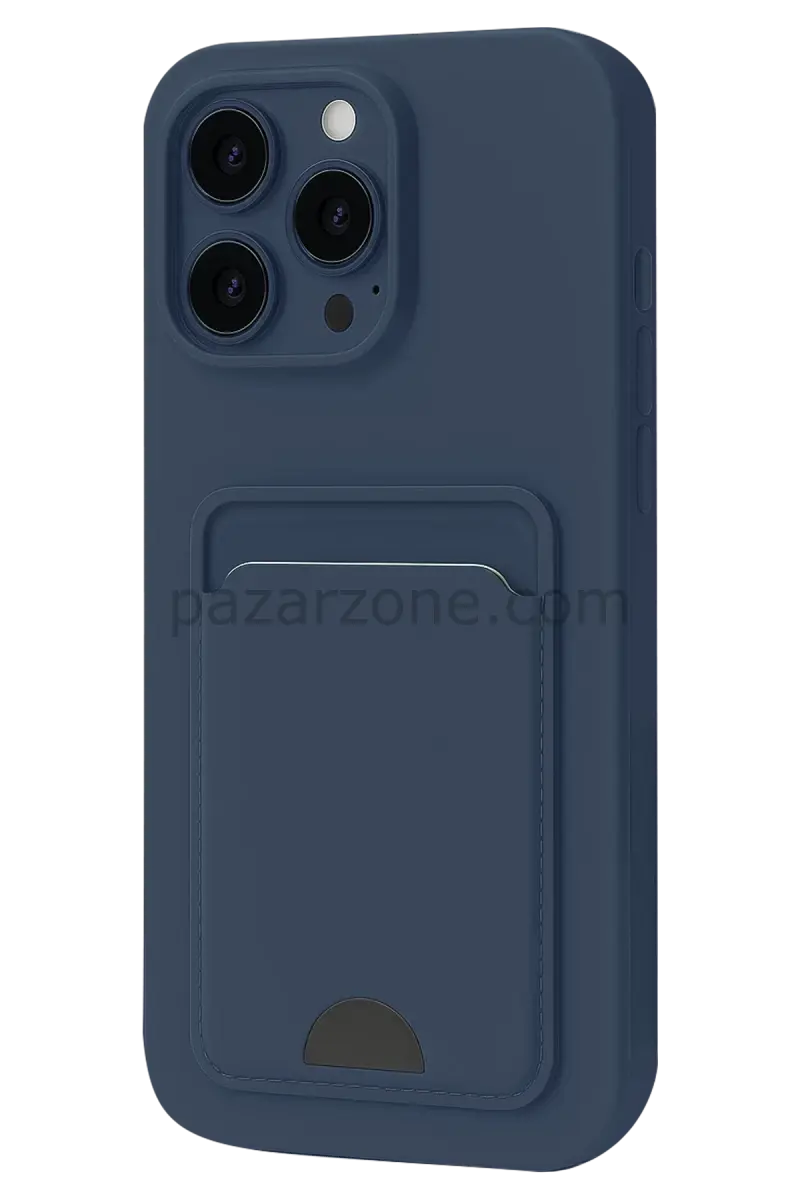 Newface Apple iPhone 16 Plus Kılıf Kelvin Kartvizitli Silikon - Lacivert