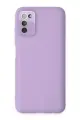 Newface Samsung Galaxy A03S Kılıf Lansman Glass Kapak - Lila