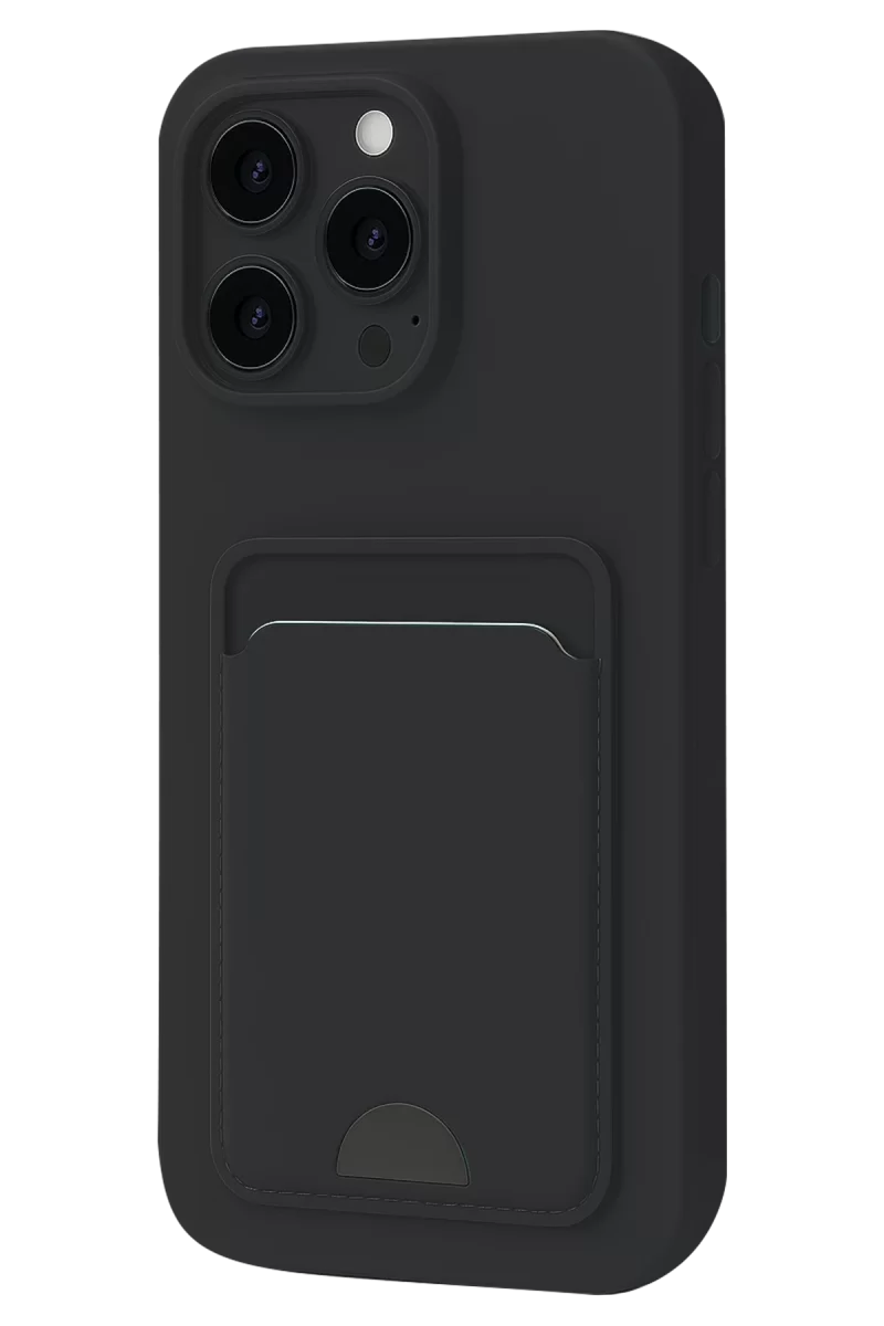 Newface Apple iPhone 16 Plus Kılıf Kelvin Kartvizitli Silikon - Siyah