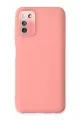 Newface Samsung Galaxy A03S Kılıf Lansman Glass Kapak - Pembe