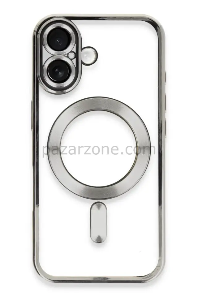 Newface Apple iPhone 16 Plus Kılıf Kross Magneticsafe Kapak - Gümüş