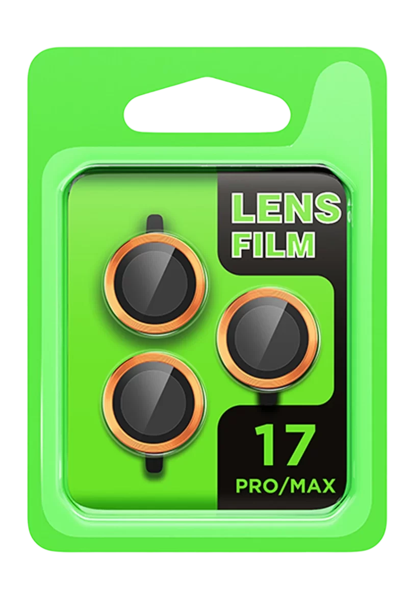 Newface Apple iPhone 17 Pro Raze Metal Kamera Lens - Turuncu