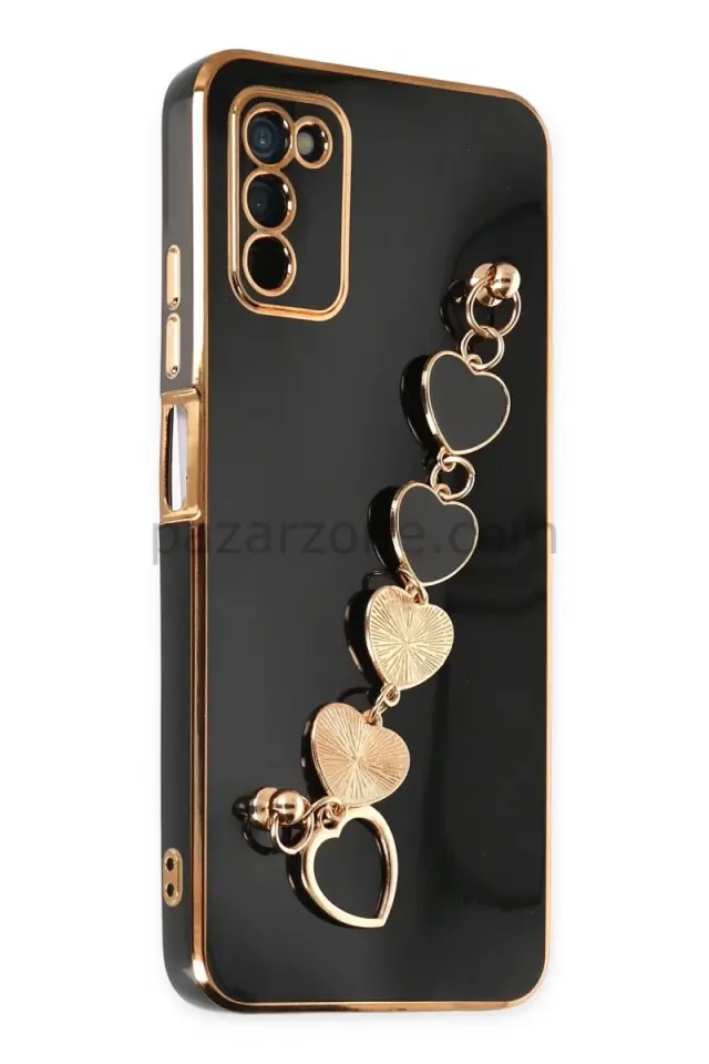 Newface Samsung Galaxy A03S Kılıf Esila Silikon - Siyah