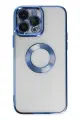 Newface Apple iPhone 14 Pro Max Kılıf Slot Silikon - Mavi